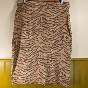 Tiger Pencil Skirt